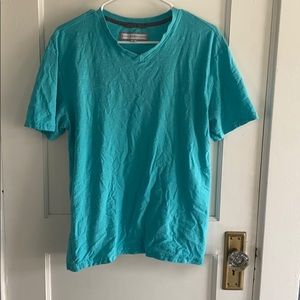 Paper Denim & Cloth men’s blue medium cotton v neck t shirt casual normcore